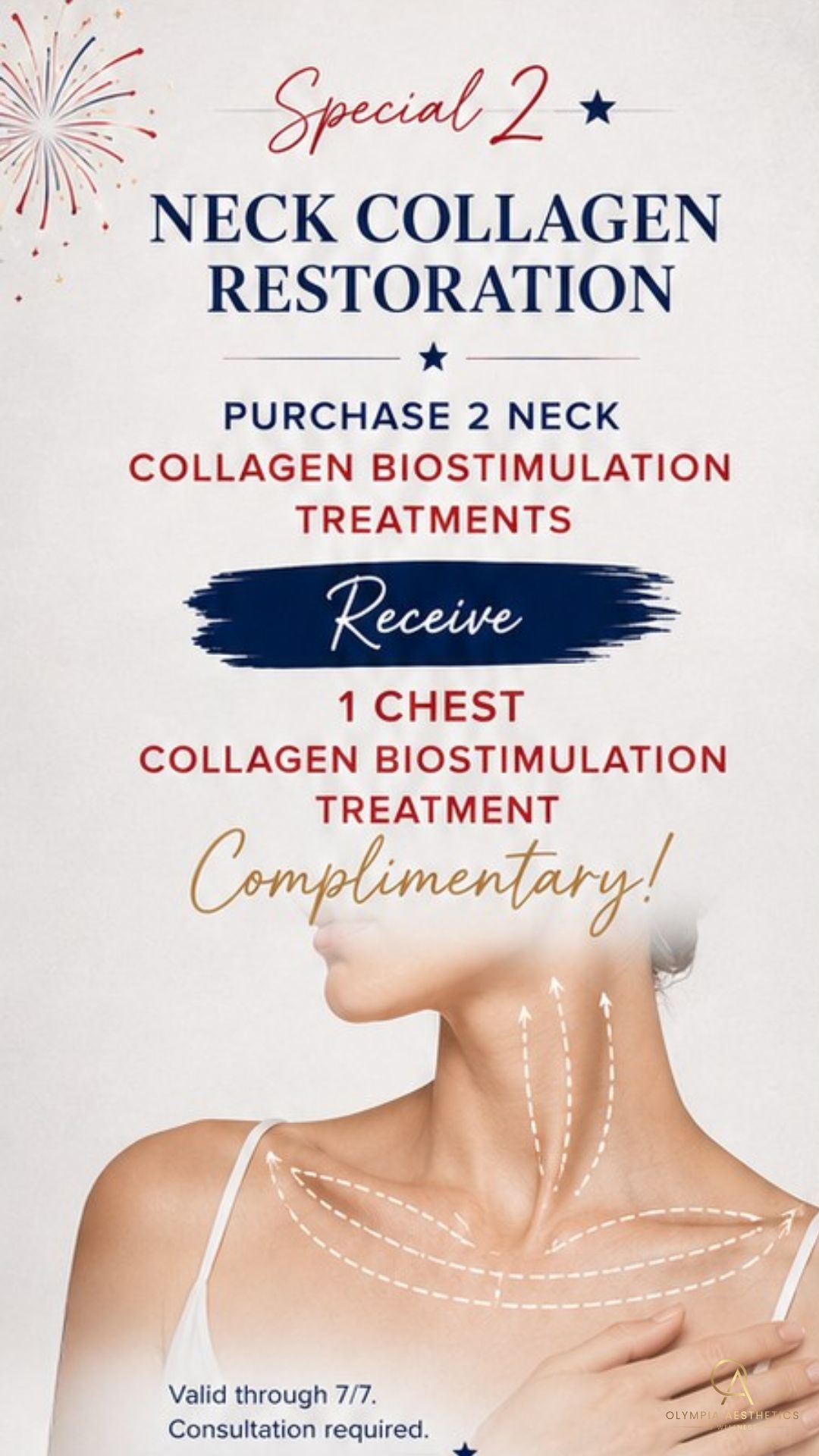 Special 2 — Neck Collagen Restoration, complimentary chest treatment