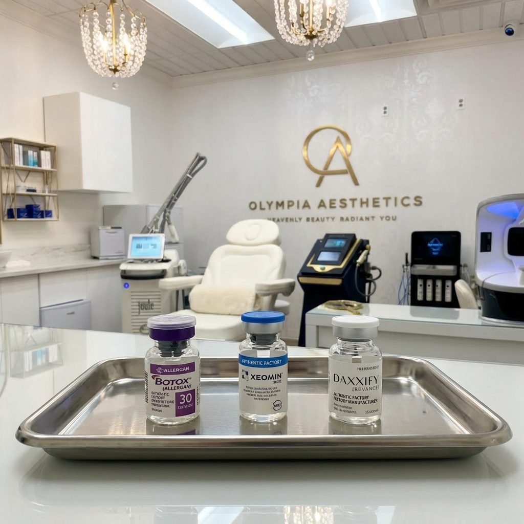 Botox, Xeomin and Daxxify wrinkle relaxers used at Olympia Aesthetics in Palm Harbor, Florida