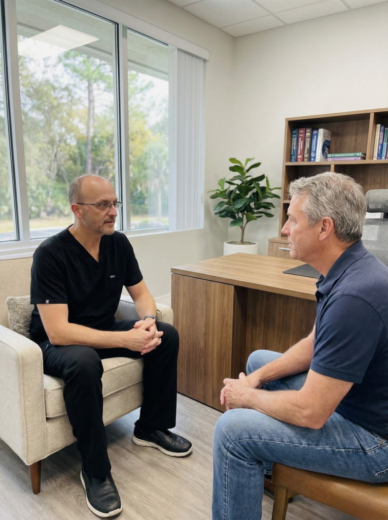 TRT consultation with physician at Olympia Aesthetics Palm Harbor FL
