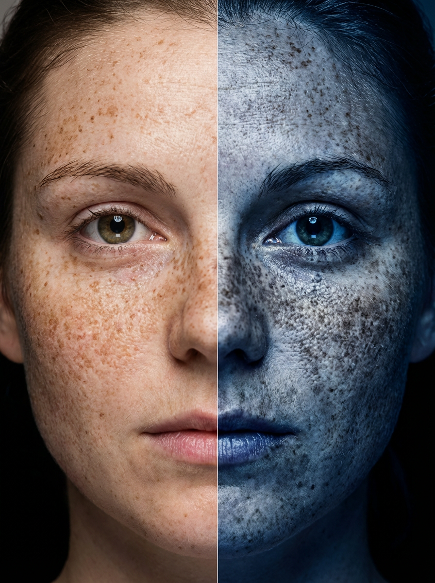 Skin analysis before RF microneedling at Olympia Aesthetics in Palm Harbor, Florida