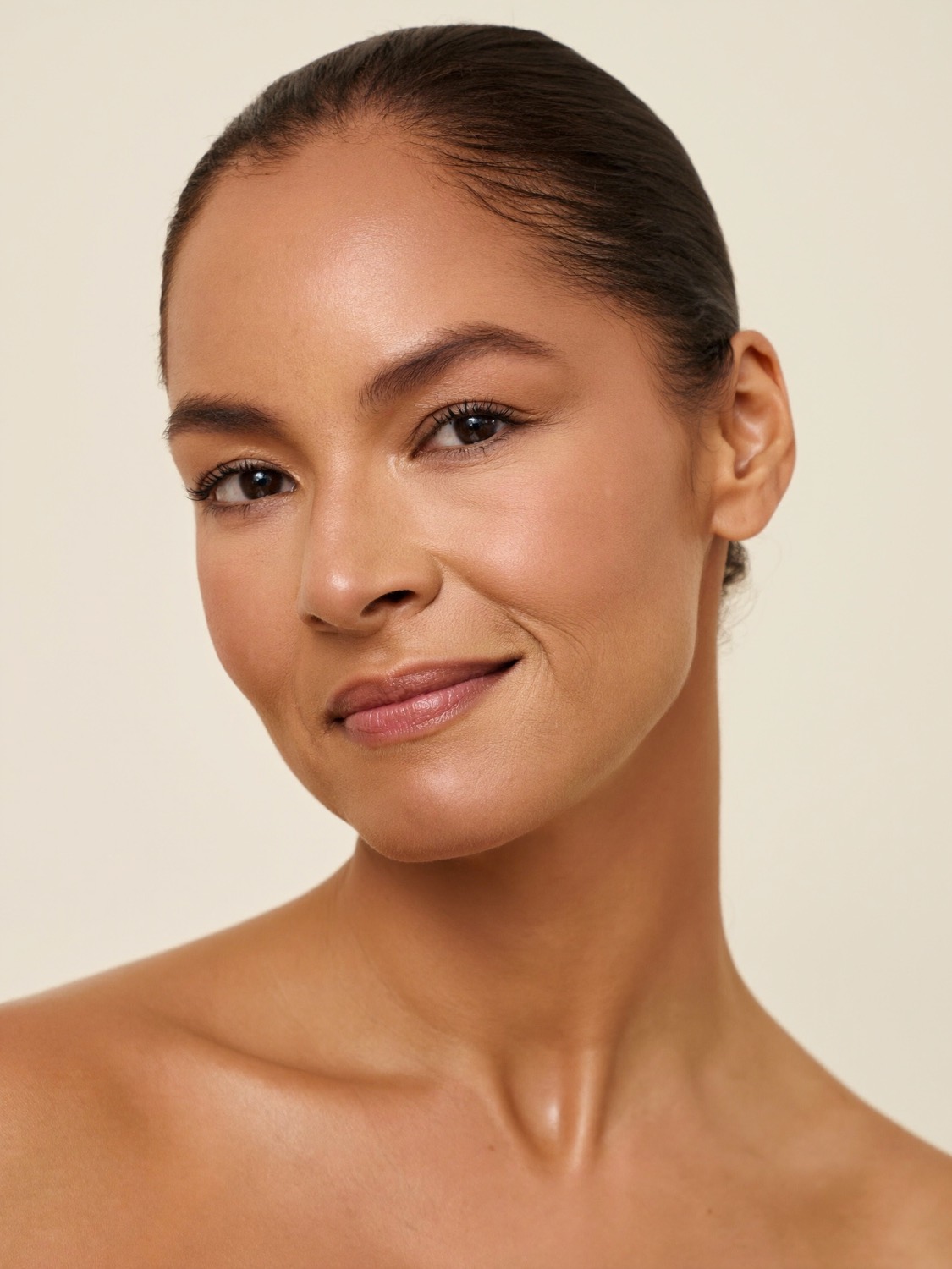 Woman with a smooth, naturally relaxed forehead after Botox at Olympia Aesthetics in Palm Harbor