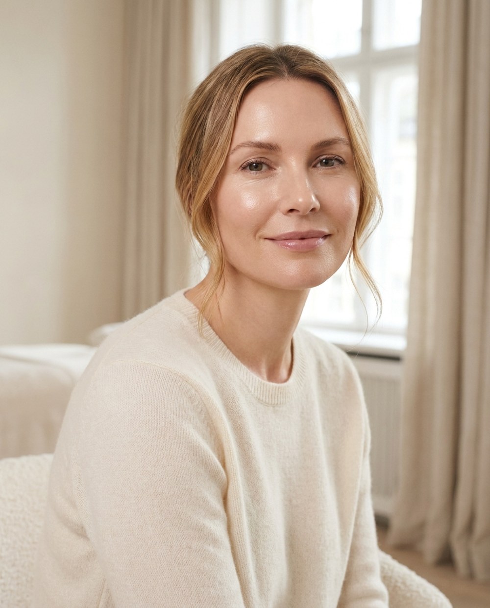 Woman with smooth, refined skin texture after Sciton ProFractional laser resurfacing at Olympia Aesthetics & Wellness in Palm Harbor, Florida
