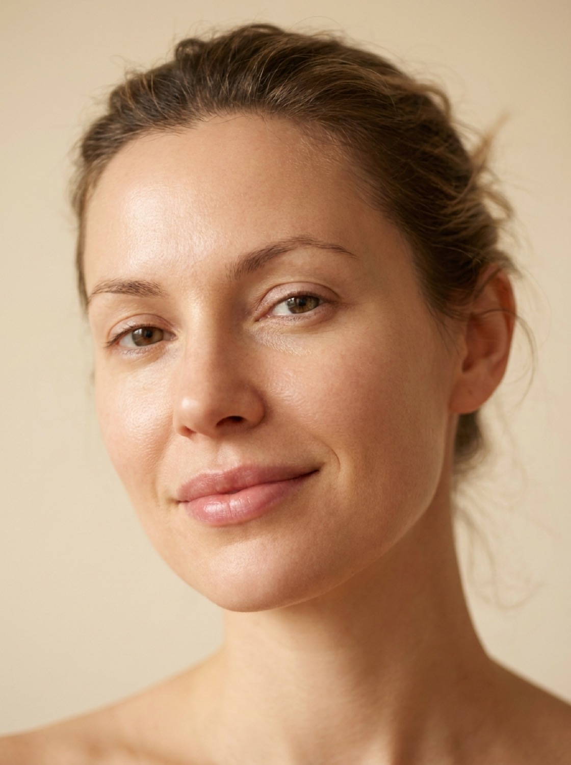 Woman with soft, naturally full lips after lip filler at Olympia Aesthetics in Palm Harbor